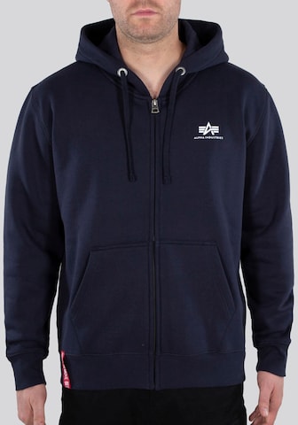 ALPHA INDUSTRIES Sweat jacket in Blue