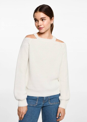 MANGO TEEN Sweater '2Show' in White: front