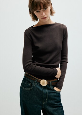 MANGO - Camiseta 'LILOBAR' en marrón: frente
