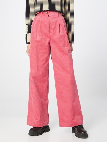 NUÉ NOTES Wide leg Broek in Roze: voorkant