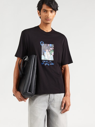 juoda HUGO Marškinėliai 'Nugobeam': priekis