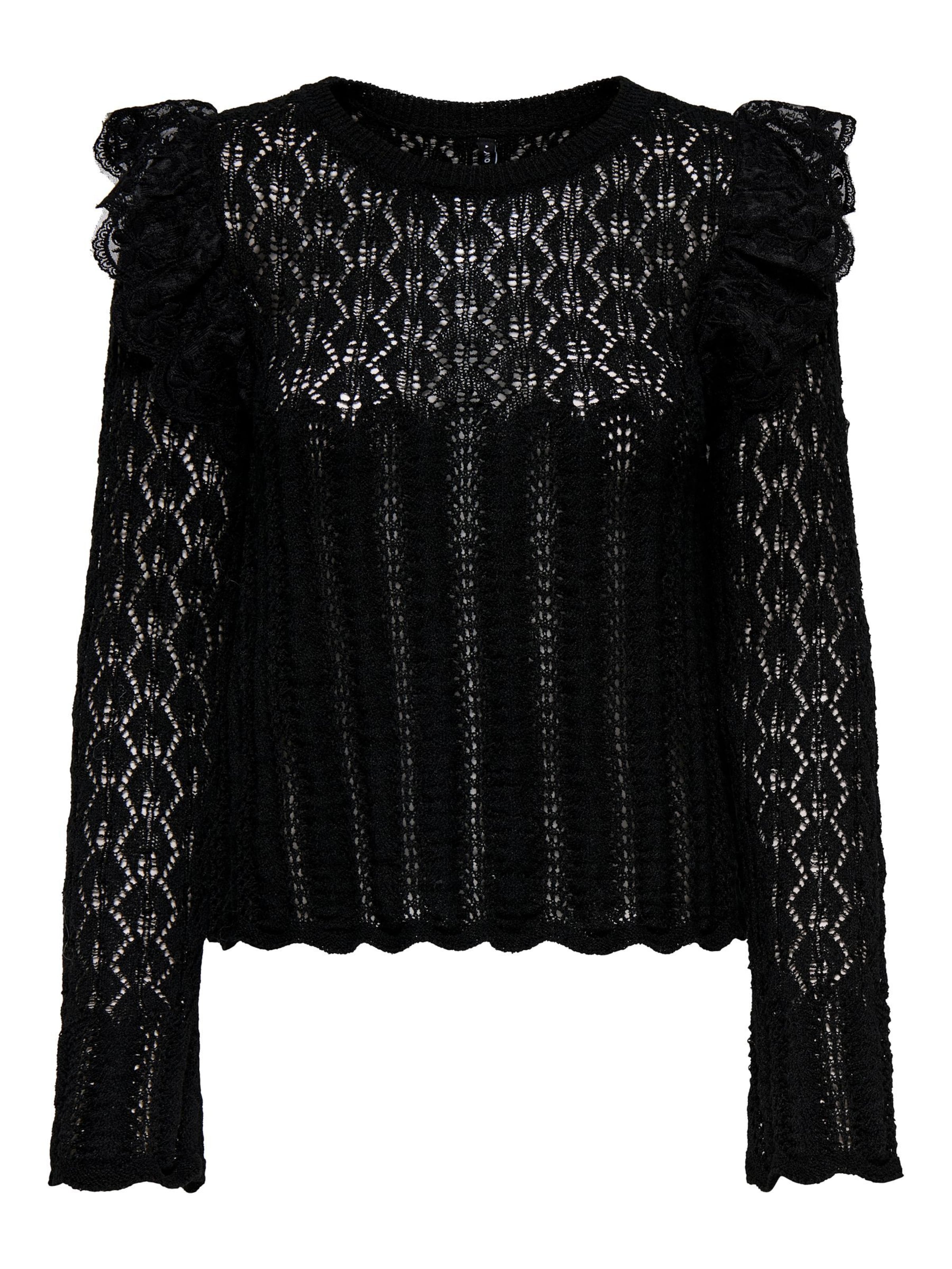 ONLY Trui &#x27;ONLAshley&#x27; in Zwart: voorkant