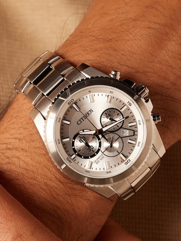 CITIZEN Analoguhr in Silber: Vorderseite