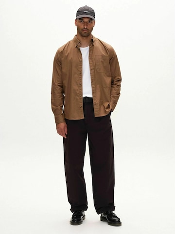 GABBA Regular Fit Skjorte 'Bent Reg Ox' i brun