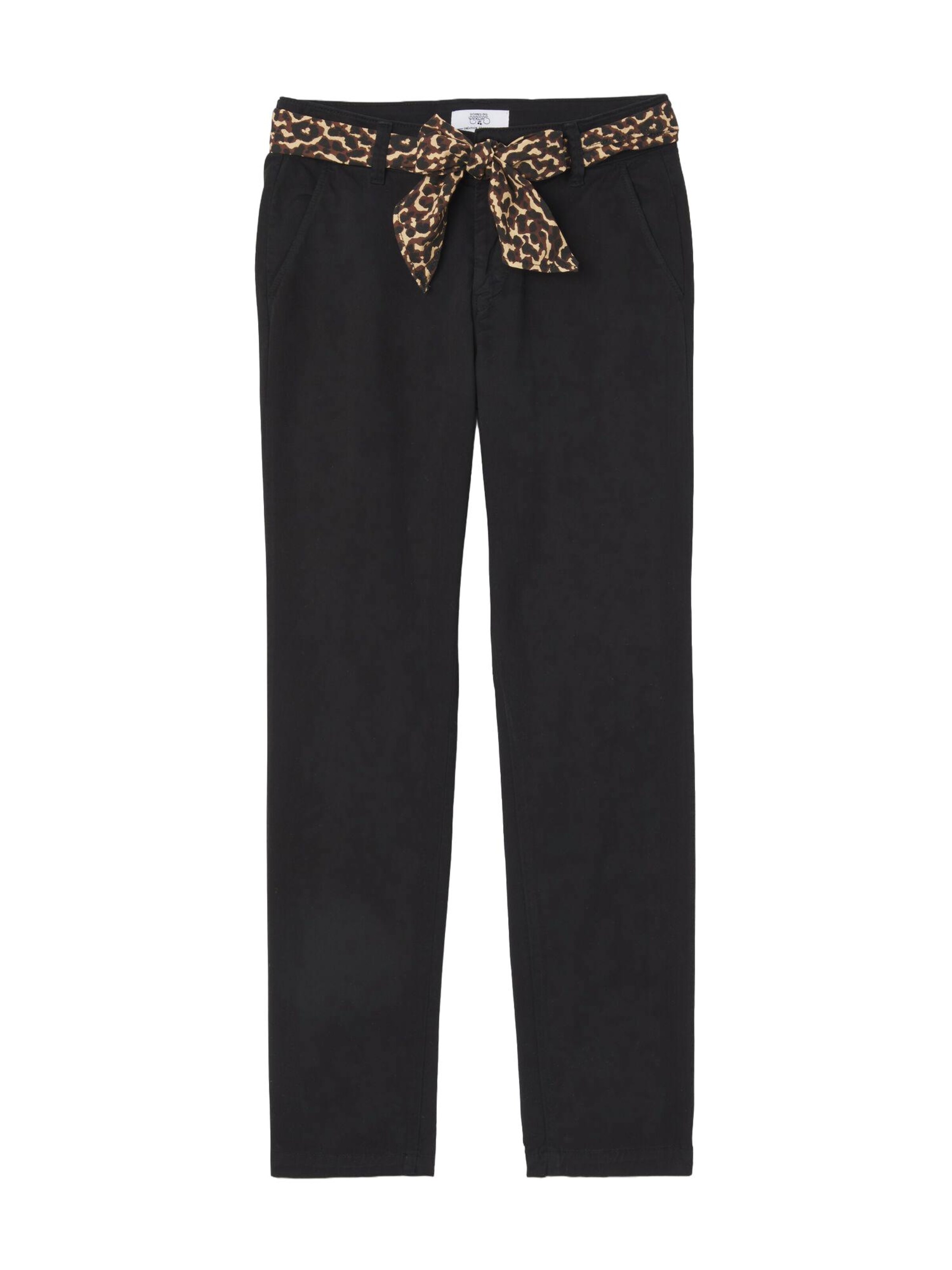 Regular Pantalon chino 'KRISTIN' Le Temps Des Cerises en noir : devant