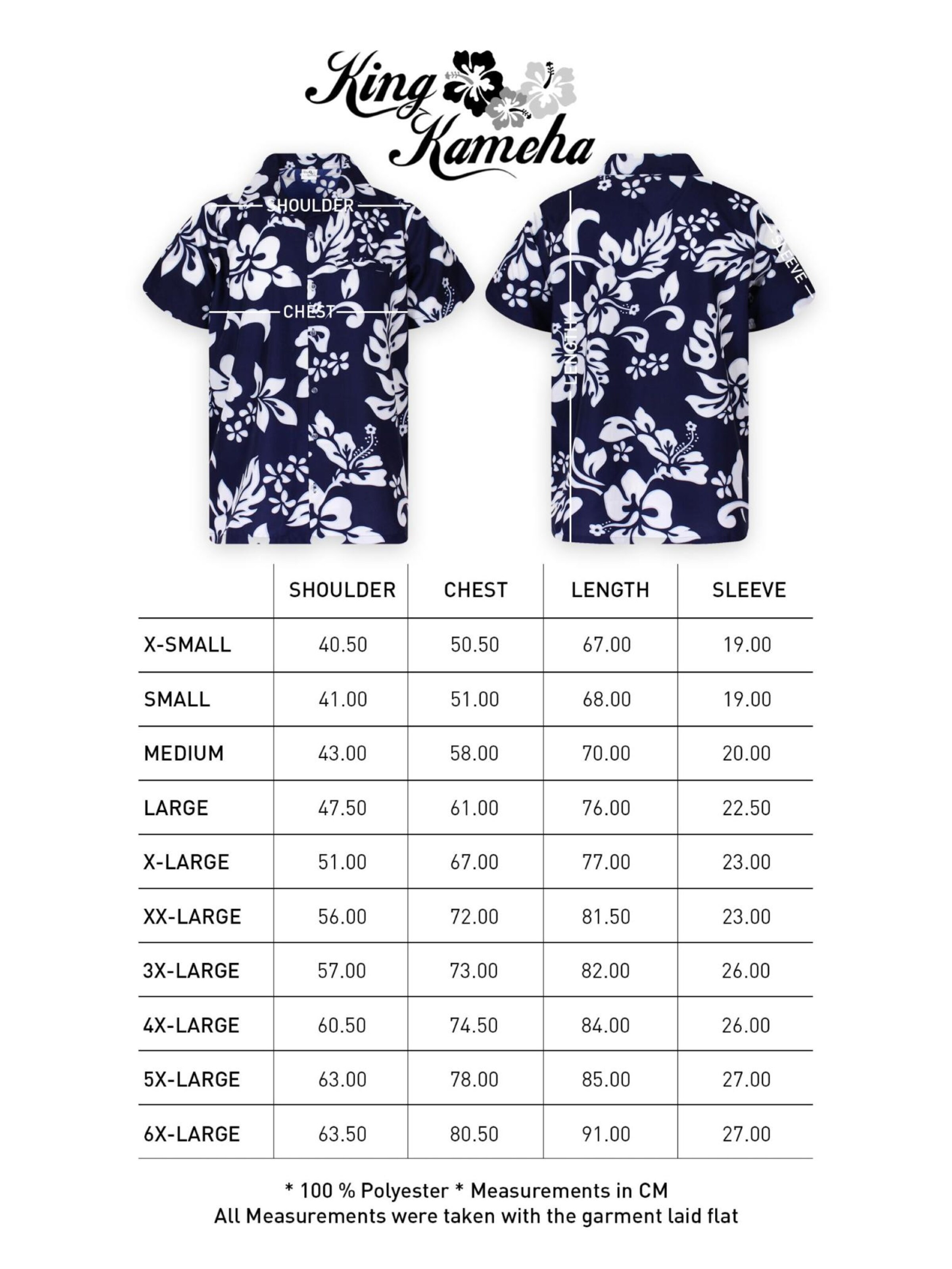 King Kameha Shirt 'Hibiscus'‌ in Blau