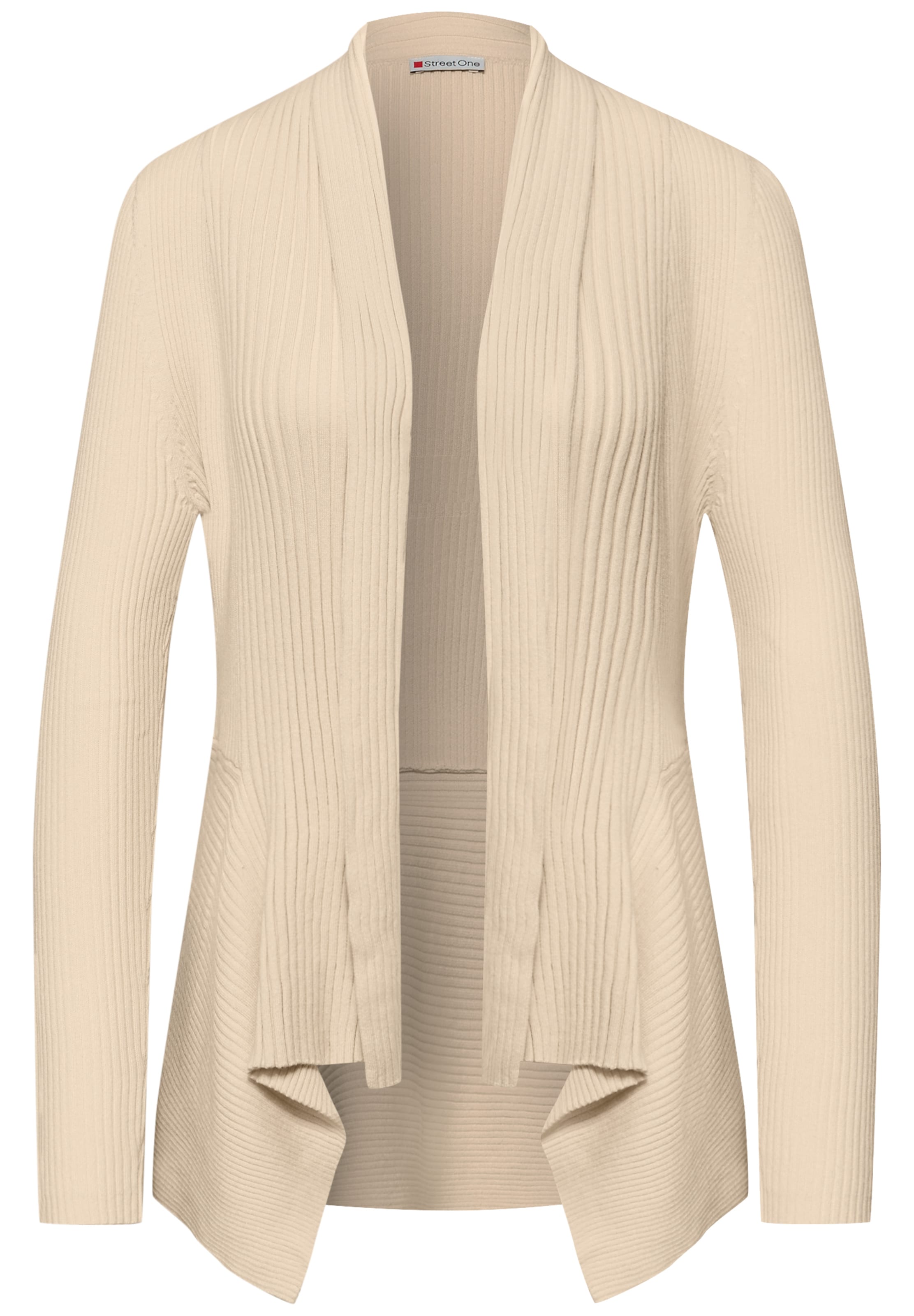 STREET ONE Knit Cardigan in Beige: front