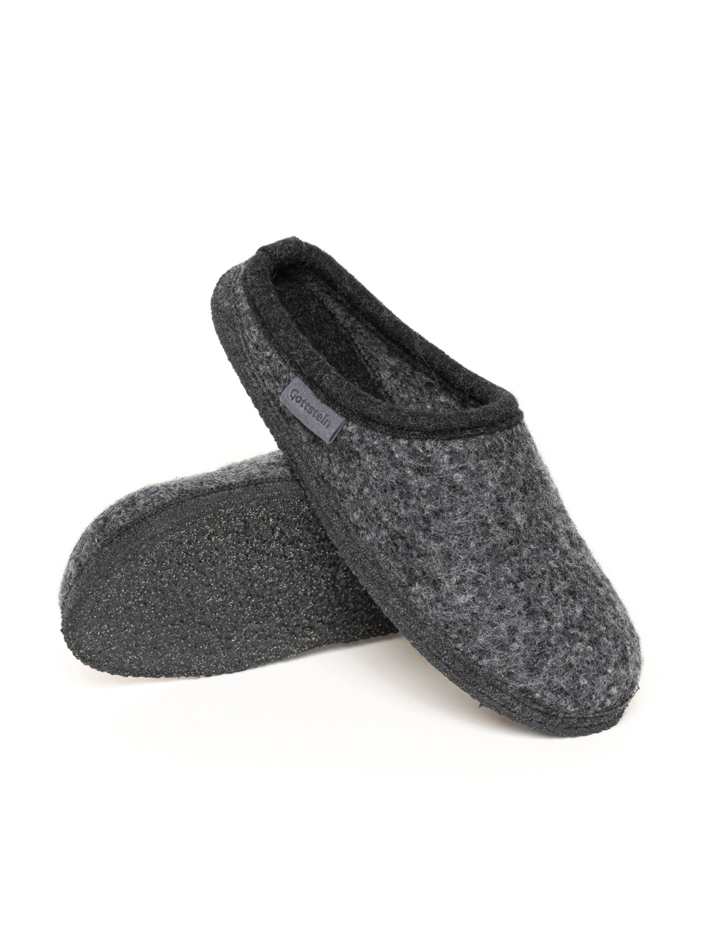 Gottstein Slippers 'Walkpantoffel Wool Venture Low' in Grey