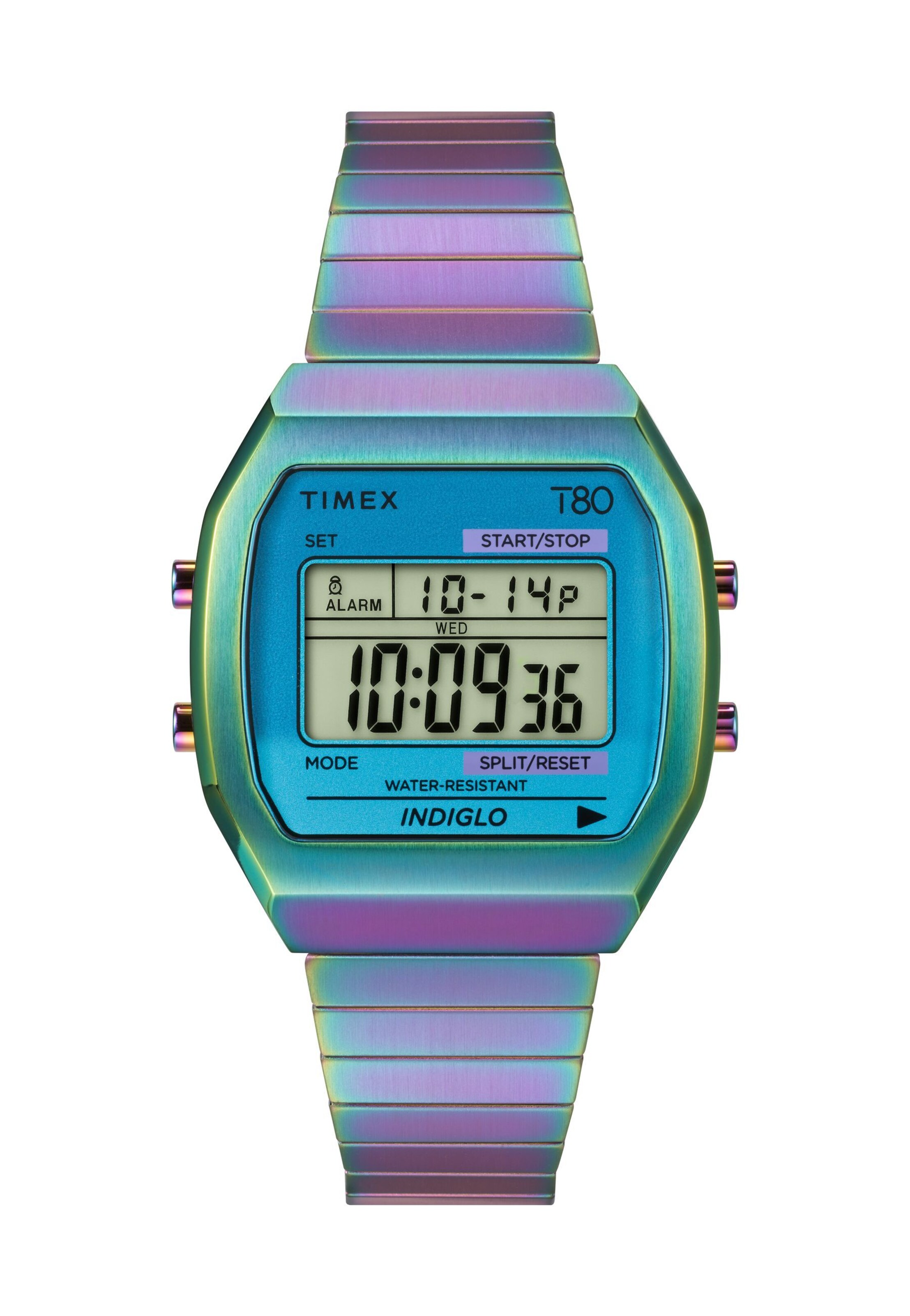 TIMEX Digital Watch 'Timex 80' in Purple: front