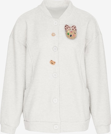 MYMO - Sudadera con cremallera en blanco: frente