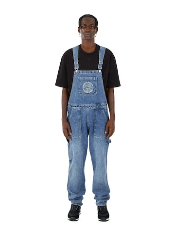 FAMILY 1ST FAMILY 4EVER Tuinbroek 'Hard Working Dungarees' in Blauw: voorkant