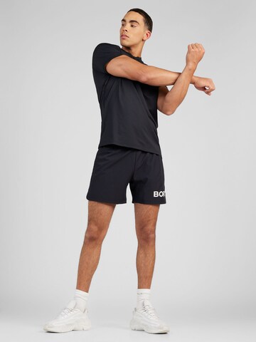 BJÖRN BORG Regular Workout Pants in Black