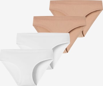 Slip ' Invisible Cotton ' SCHIESSER en beige : devant