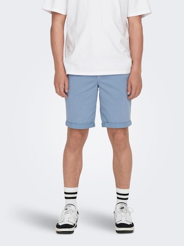 Only & Sons Regular Shorts 'Peter' in Blau