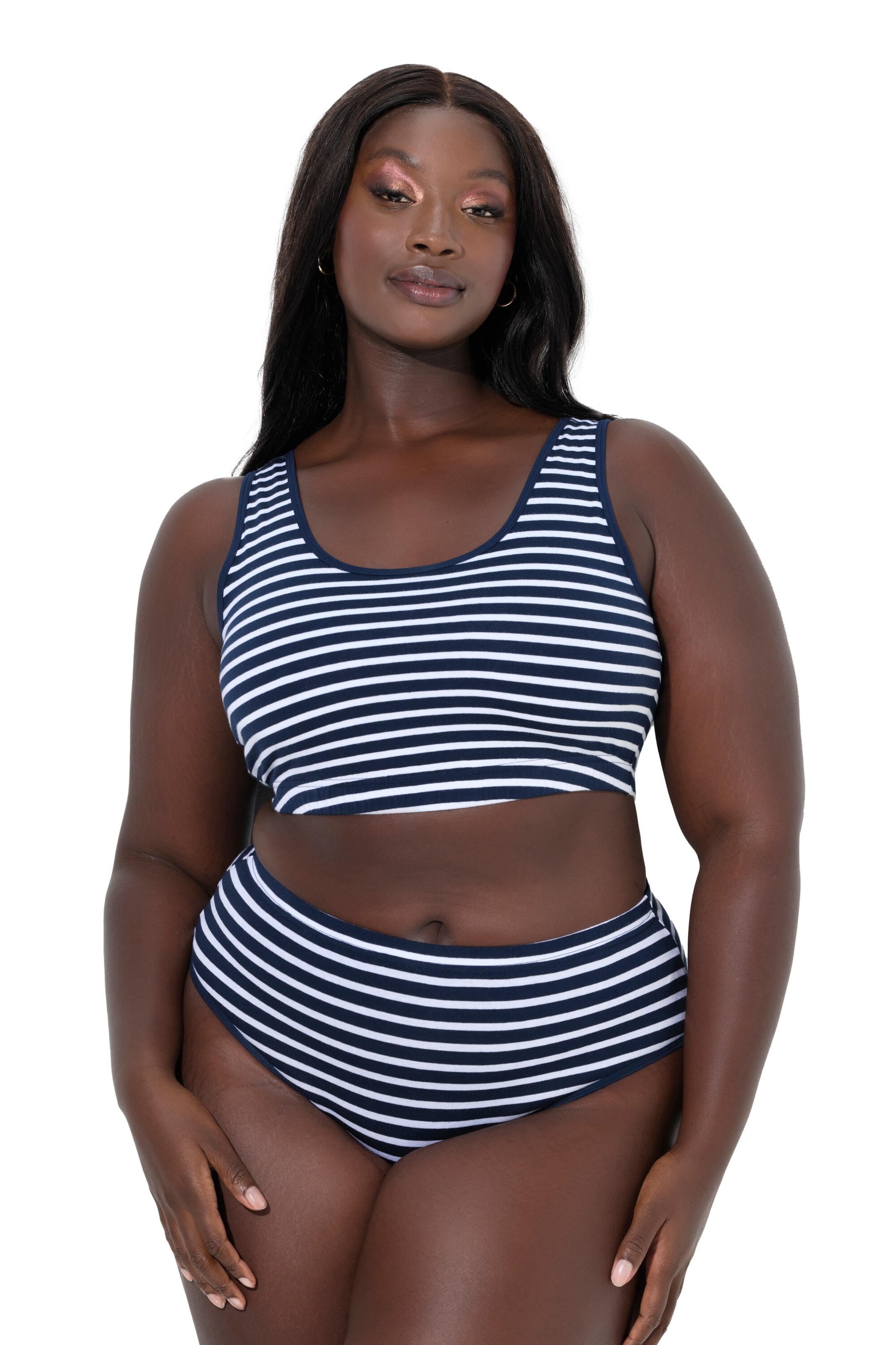 Ulla Popken Bustier BH in Blau: Vorderseite