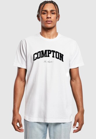Maglietta 'Compton Los Angeles' di Mister Tee in bianco: frontale
