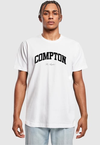 Mister Tee T-Shirt 'Compton Los Angeles' in Weiß: predná strana