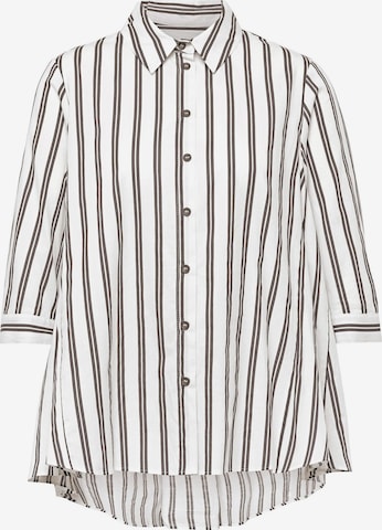 Goldner Bluse in Weiß: Vorderseite