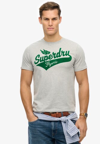 Superdry Shirt 'Flyers' in Grijs: voorkant