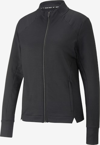 PUMA Athletic Jacket in Black: front