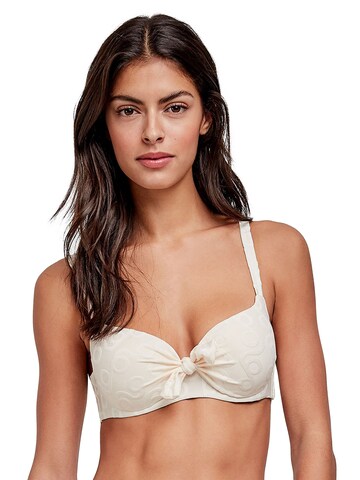 Gisela Balconette Bikini top in Beige: front