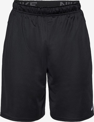 NIKELoosefit Sportske hlače 'FLEX' - crna boja: prednji dio