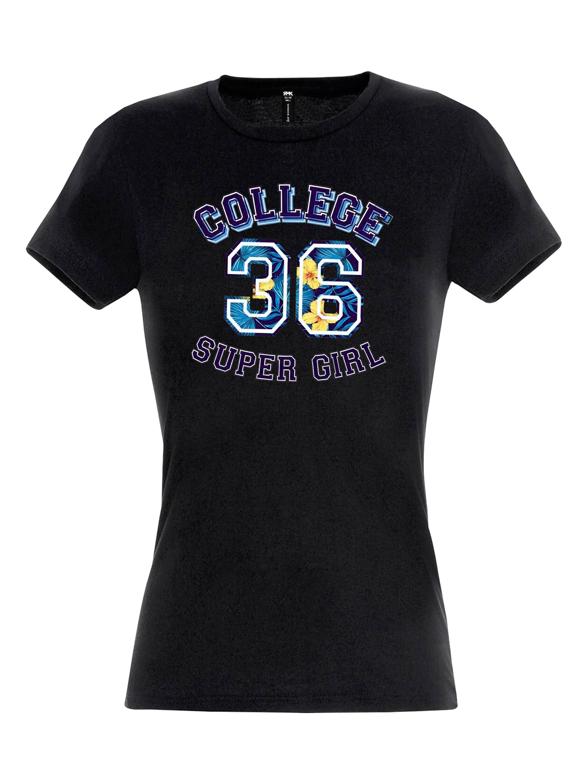 RMK Shirt 'College 36'‌‌ in Schwarz: Vorderseite