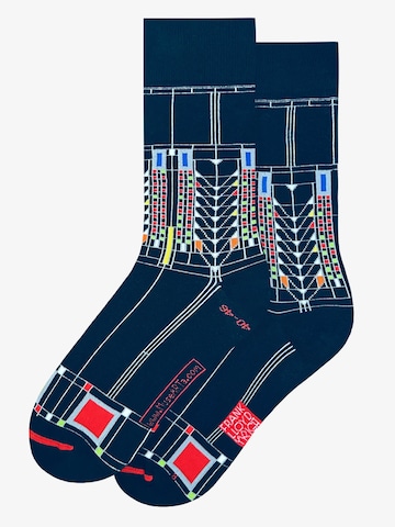 MuseARTa Socks 'Frank Lloyd Wright - Tree of Life' in Blue: front