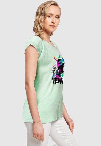 Merchcode Shirts 'Tennis Love, Sweat' i grøn