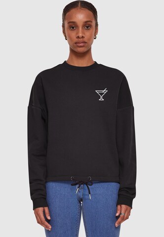 Sweat-shirt 'Summer - Cocktail' Merchcode en noir : devant