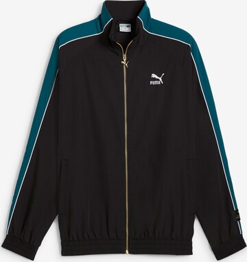 PUMA Weatherproof jacket 'T7 PLAY.PARIS' in Black: front