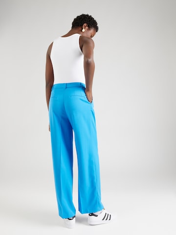Monki Wide leg Pleat-front trousers in Blue