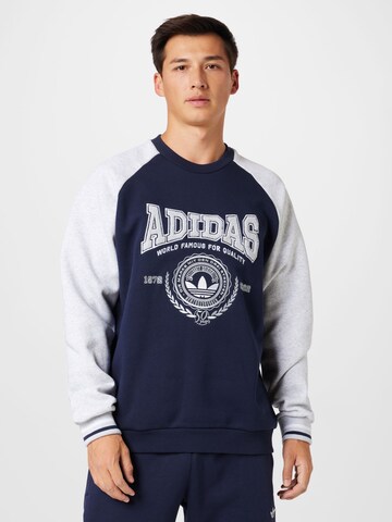 ADIDAS ORIGINALS - Sweatshirt 'Varsity' em azul: frente