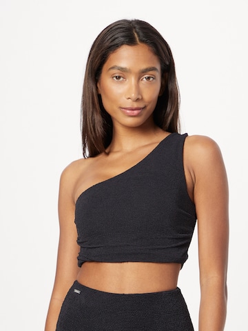 aim'n Bralette Athletic Bikini Top 'RIVIERA' in Black: front