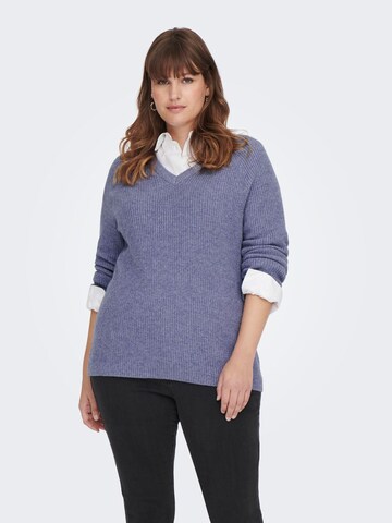 ONLY Carmakoma Sweater in Blue: front
