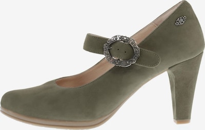XAVER LUIS Schuhmanufaktur Pumps 'SARAH - Trachten Spangenpumps zum Dirndl' in 35 in oliv, Produktansicht