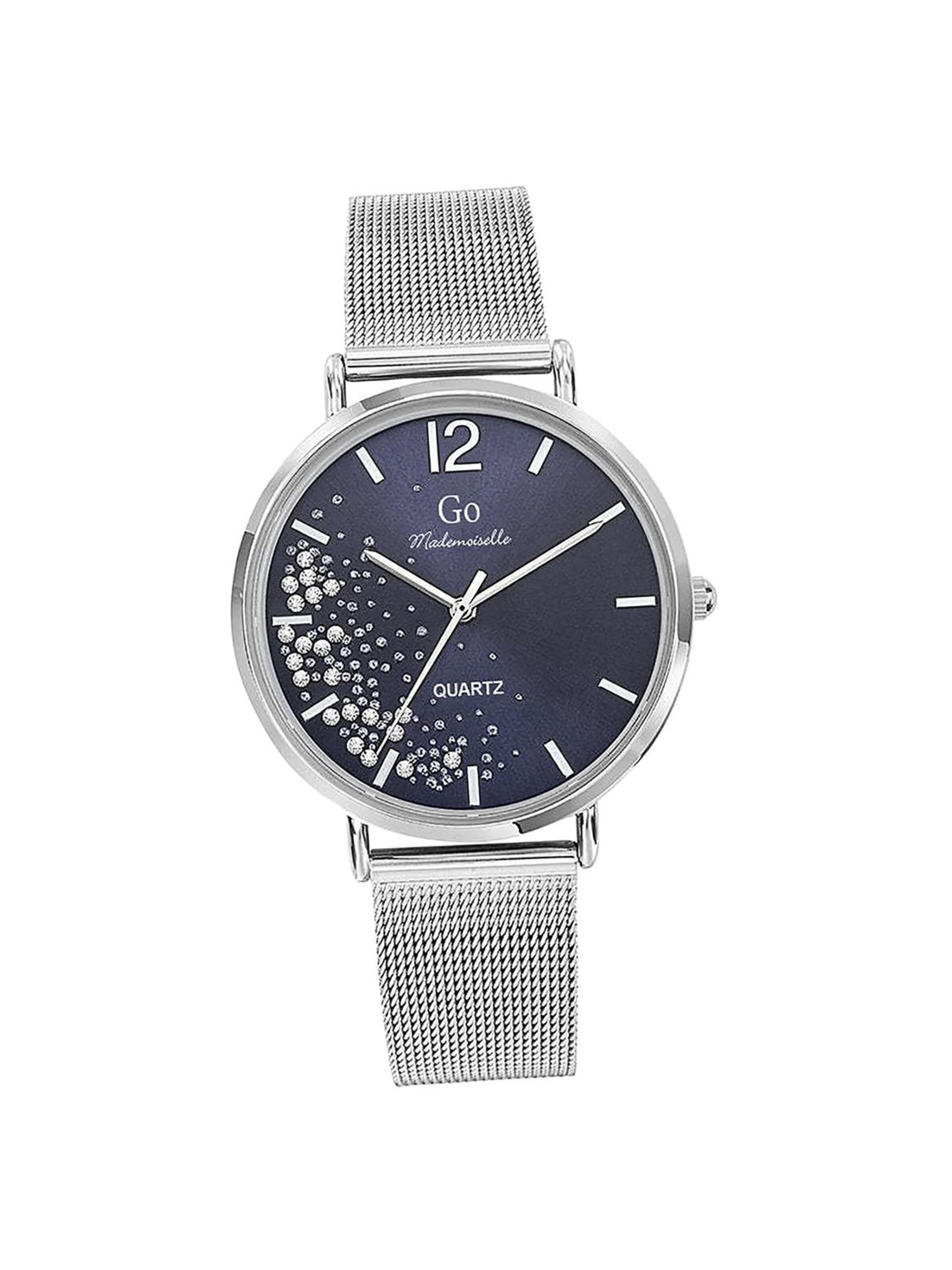 GO GirlOnly - Reloj analógico en plata: frente