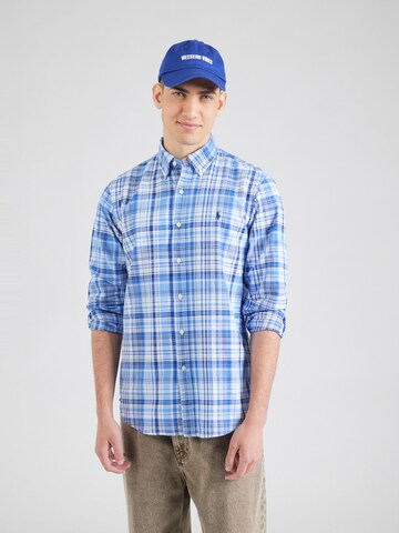 Coupe regular Chemise Polo Ralph Lauren en bleu : devant