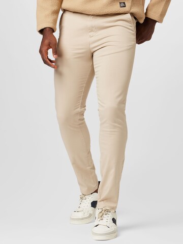 JACK & JONES - Slimfit Calças chino 'MARCO BOWIE' em bege: frente