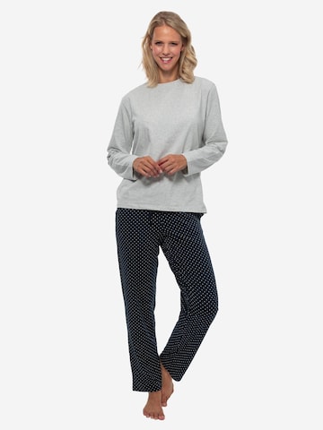 SCHIESSER Pyjama 'Organic Cotton' in Blau