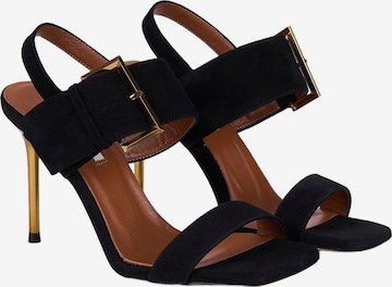 Sandales à lanières 'Abendsandalen' Desa en noir : devant