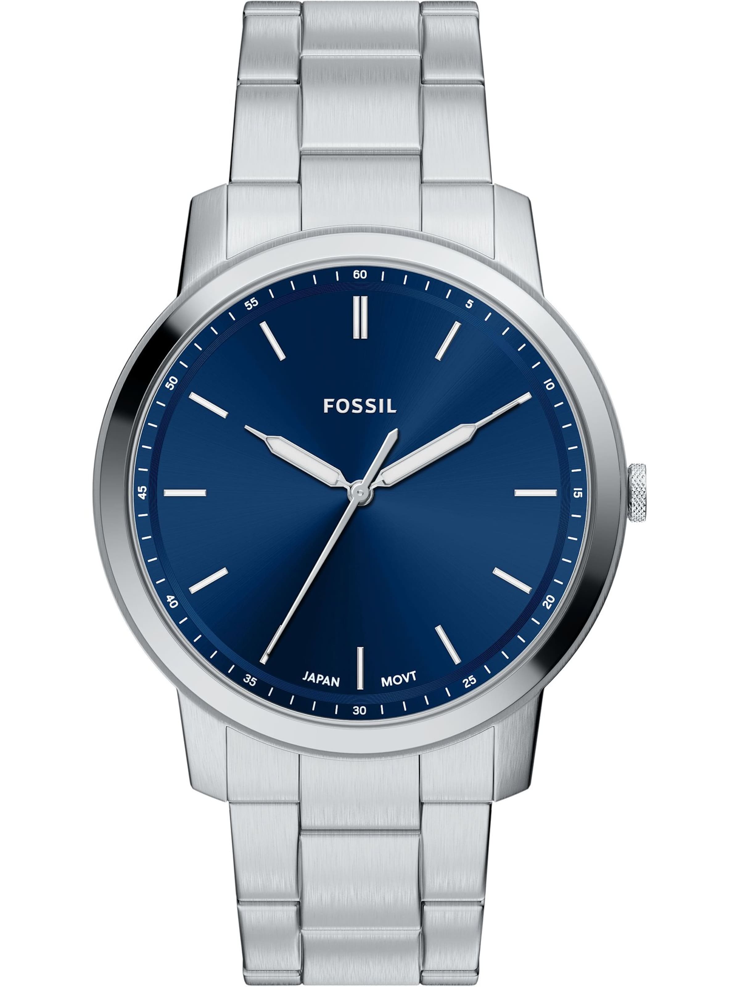 FOSSIL Аналоговые часы в Серебристый: спереди