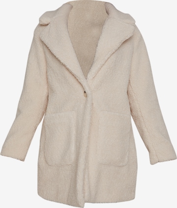 Chi Chi London Between-Seasons Coat in Beige: front