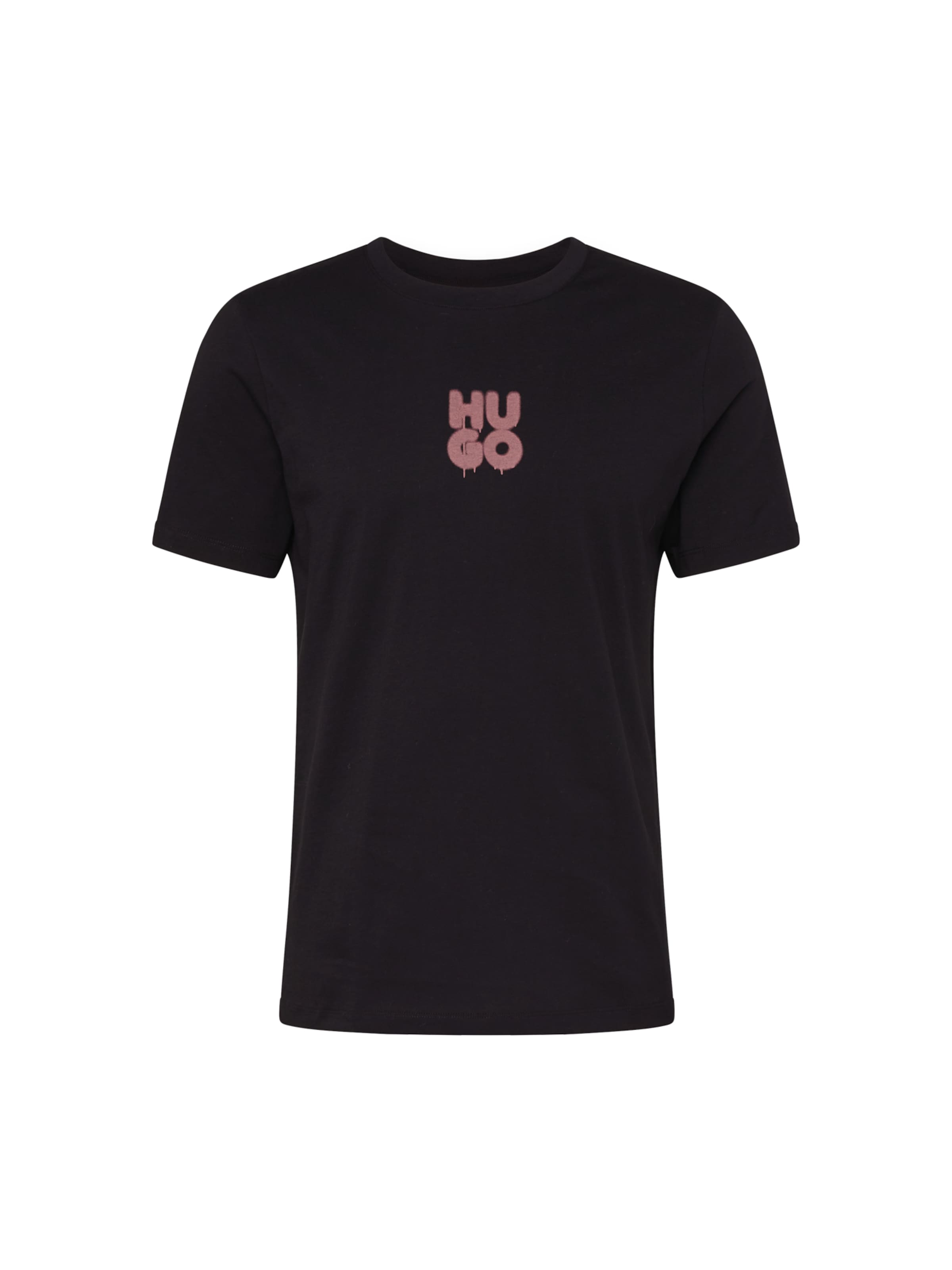 HUGO Μπλουζάκι 'Decali' σε μαύρο: μπροστά