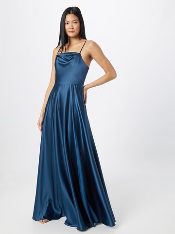 Robe de soirée Laona en bleu : devant