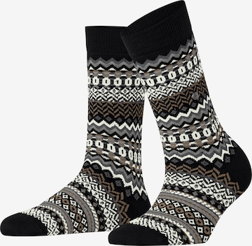 BURLINGTON Socken 'Fair Isle' in Schwarz: Vorderseite