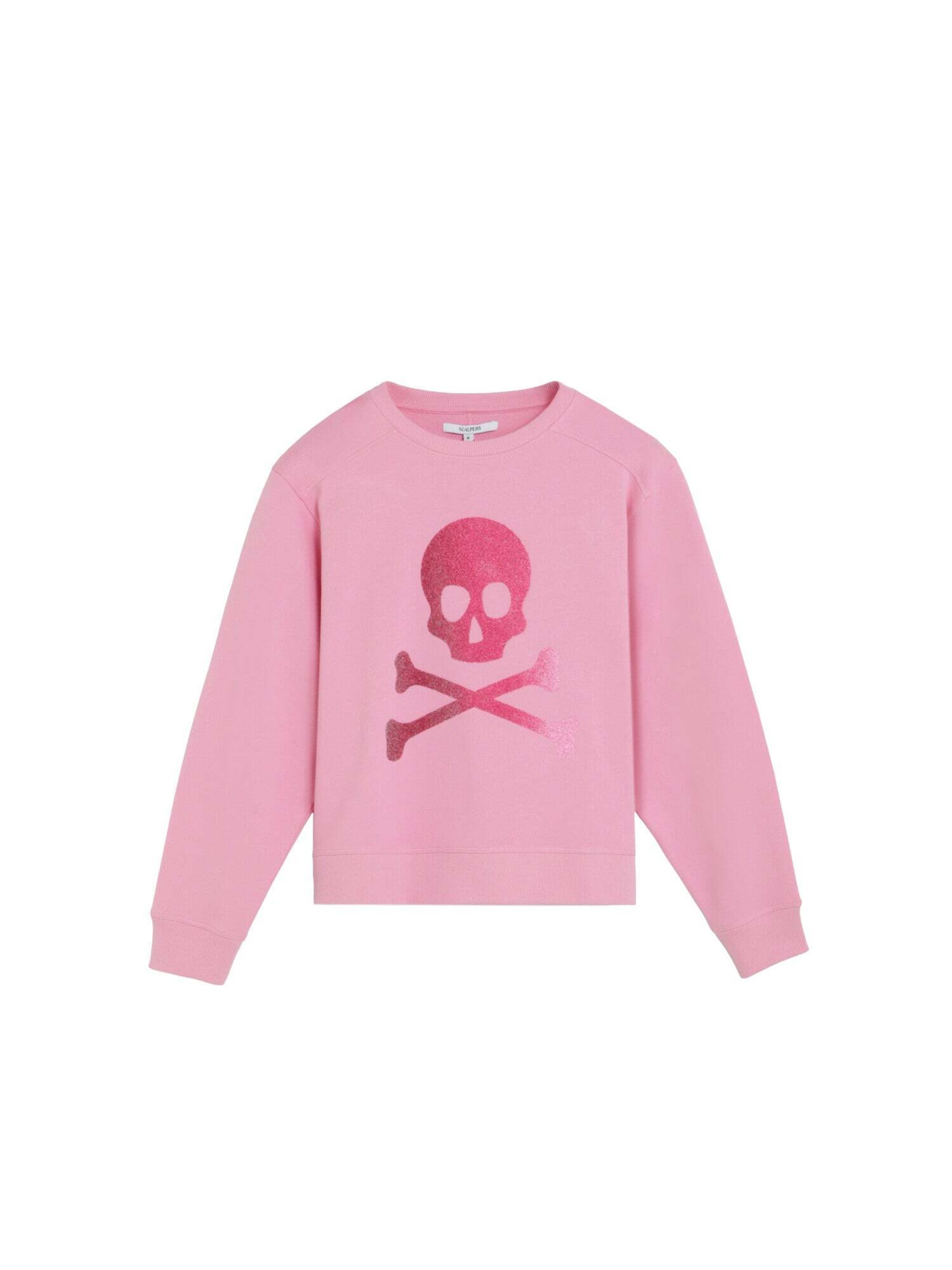 Scalpers Tröja 'Caviar Skull' i rosa: framsida