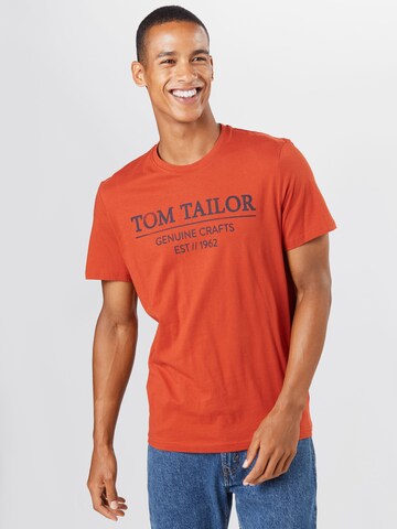 TOM TAILOR Regular fit Shirt in Oranje: voorkant