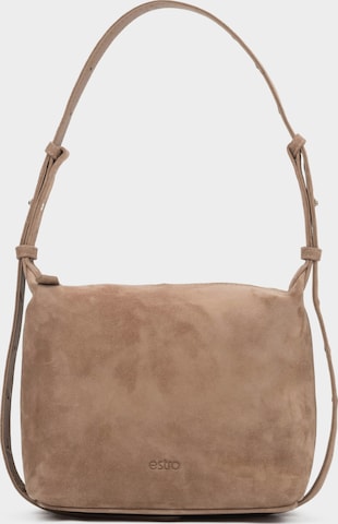 Estro Schultertasche '9811' in Beige: Vorderseite