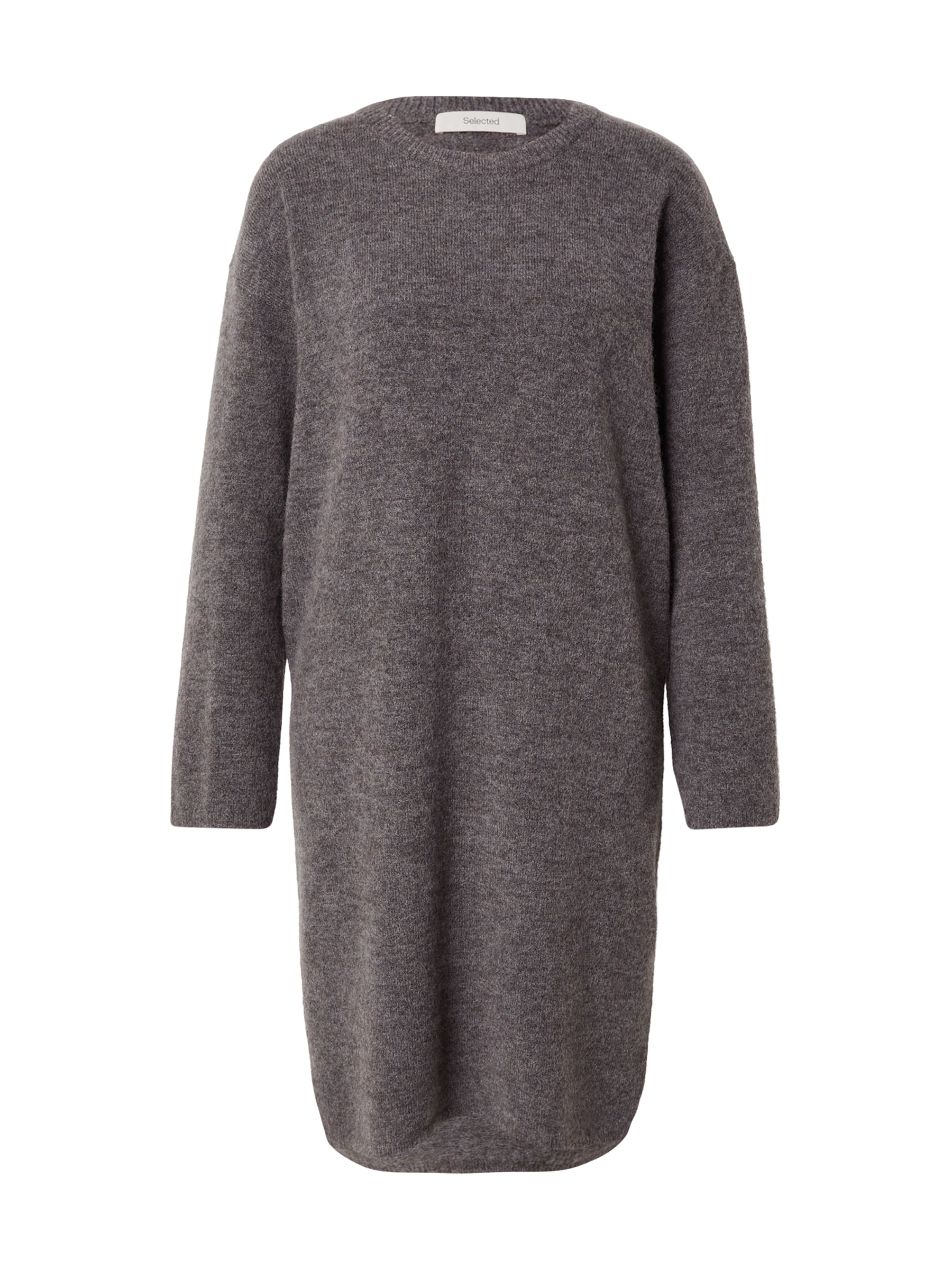 pelēks SELECTED Adīta kleita 'SLFLULU': no priekšpuses